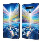 For LG K51 Crystal Painted Leather Phone case(Colorful Sky) - 1