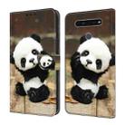 For LG K51 Crystal Painted Leather Phone case(Panda) - 1