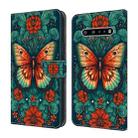 For LG V60 ThinQ 5G Crystal Painted Leather Phone case(Flower Butterfly) - 1