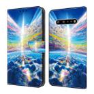 For LG V60 ThinQ 5G Crystal Painted Leather Phone case(Colorful Sky) - 1