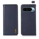 For Google Pixel 9 KHAZNEH Nappa Top Layer Cowhide Leather Phone Case(Blue) - 1