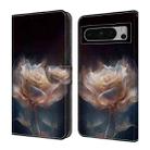 For Google Pixel 6a Crystal Painted Leather Phone case(Peony) - 1