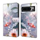 For Google Pixel 6 Pro Crystal Painted Leather Phone case(Koi) - 1
