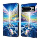 For Google Pixel 6 Pro Crystal Painted Leather Phone case(Colorful Sky) - 1