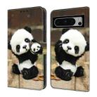 For Google Pixel 6 Pro Crystal Painted Leather Phone case(Panda) - 1