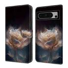 For Google Pixel 7 Pro 5G Crystal Painted Leather Phone case(Peony) - 1