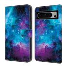 For Google Pixel 8 Crystal Painted Leather Phone case(Starry Sky) - 1