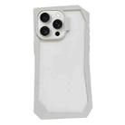 For iPhone 15 Pro Creative Irregular Frame Shockproof Phone Case(White) - 1