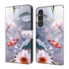 For Sony Xperia 1 IV Crystal Painted Leather Phone case(Koi) - 1