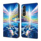 For Sony Xperia 1 IV Crystal Painted Leather Phone case(Colorful Sky) - 1