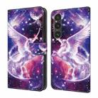 For Sony Xperia 1 V Crystal Painted Leather Phone case(Unicorn) - 1