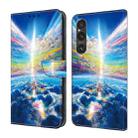 For Sony Xperia 1 V Crystal Painted Leather Phone case(Colorful Sky) - 1