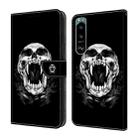 For Sony Xperia 5 III Crystal Painted Leather Phone case(Skull) - 1