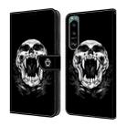 For Sony Xperia 5 IV Crystal Painted Leather Phone case(Skull) - 1