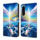 For Sony Xperia 5 IV Crystal Painted Leather Phone case(Colorful Sky) - 1