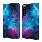 For Sony Xperia 5 IV Crystal Painted Leather Phone case(Starry Sky) - 1