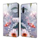 For Sony Xperia 10 III Crystal Painted Leather Phone case(Koi) - 1