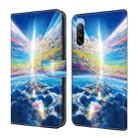 For Sony Xperia 10 III Crystal Painted Leather Phone case(Colorful Sky) - 1