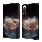 For Sony Xperia 10 IV Crystal Painted Leather Phone case(Peony) - 1