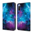 For Sony Xperia 10 IV Crystal Painted Leather Phone case(Starry Sky) - 1