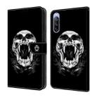 For Sony Xperia 10 V Crystal Painted Leather Phone case(Skull) - 1