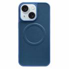 For iPhone 15 Plus 2 in 1 MagSafe Magnetic Silicone Leather Phone Case(Blue) - 1
