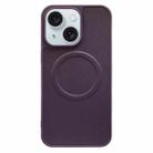 For iPhone 15 Plus 2 in 1 MagSafe Magnetic Silicone Leather Phone Case(Purple) - 1