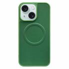 For iPhone 15 Plus 2 in 1 MagSafe Magnetic Silicone Leather Phone Case(Green) - 1