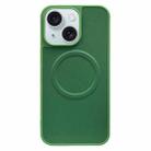 For iPhone 15 2 in 1 MagSafe Magnetic Silicone Leather Phone Case(Green) - 1