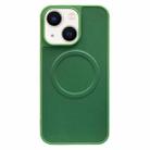 For iPhone 14 Plus 2 in 1 MagSafe Magnetic Silicone Leather Phone Case(Green) - 1