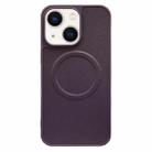 For iPhone 14 2 in 1 MagSafe Magnetic Silicone Leather Phone Case(Purple) - 1