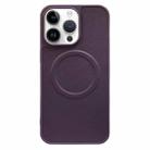 For iPhone 14 Pro Max 2 in 1 MagSafe Magnetic Silicone Leather Phone Case(Purple) - 1