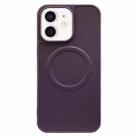 For iPhone 12 2 in 1 MagSafe Magnetic Silicone Leather Phone Case(Purple) - 1