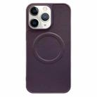 For iPhone 11 Pro 2 in 1 MagSafe Magnetic Silicone Leather Phone Case(Purple) - 1