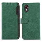 For Samsung Galaxy Xcover 7 ABEEL Color Block Magnetic RFID Leather Phone Case(Green-Black) - 1