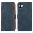 For Samsung Galaxy A05 4G ABEEL Color Block Magnetic RFID Leather Phone Case(Blue-Brown) - 1