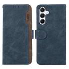 For Samsung Galaxy A05s 4G ABEEL Color Block Magnetic RFID Leather Phone Case(Blue-Brown) - 1