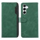 For Samsung Galaxy A34 5G ABEEL Color Block Magnetic RFID Leather Phone Case(Green-Black) - 1