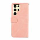 For Samsung Galaxy S22 Ultra 5G ABEEL Color Block Magnetic RFID Leather Phone Case(Pink-Cyan) - 3