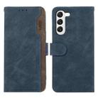 For Samsung Galaxy S22+ 5G ABEEL Color Block Magnetic RFID Leather Phone Case(Blue-Brown) - 1