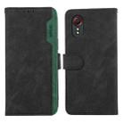 For Samsung Galaxy Xcover 5 ABEEL Color Block Magnetic RFID Leather Phone Case(Black-Green) - 1