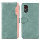 For Samsung Galaxy Xcover 5 ABEEL Color Block Magnetic RFID Leather Phone Case(Cyan-Pink) - 1
