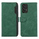 For Samsung Galaxy A52 5G / 4G ABEEL Color Block Magnetic RFID Leather Phone Case(Green-Black) - 1
