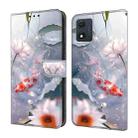 For Motorola Moto E13 Crystal Painted Leather Phone case(Koi) - 1