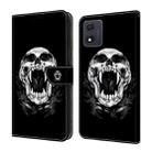 For Motorola Moto E13 Crystal Painted Leather Phone case(Skull) - 1