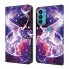 For Motorola Moto E20/E30/E40 Crystal Painted Leather Phone case(Unicorn) - 1