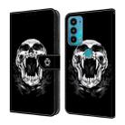 For Motorola Moto E20/E30/E40 Crystal Painted Leather Phone case(Skull) - 1