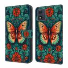 For Motorola Moto E22/E22i Crystal Painted Leather Phone case(Flower Butterfly) - 1