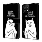 For Motorola Moto G Power 2023 Crystal Painted Leather Phone case(Dont Touch My Phone) - 1