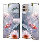 For Motorola Moto G10/G20/G30 Crystal Painted Leather Phone case(Koi) - 1